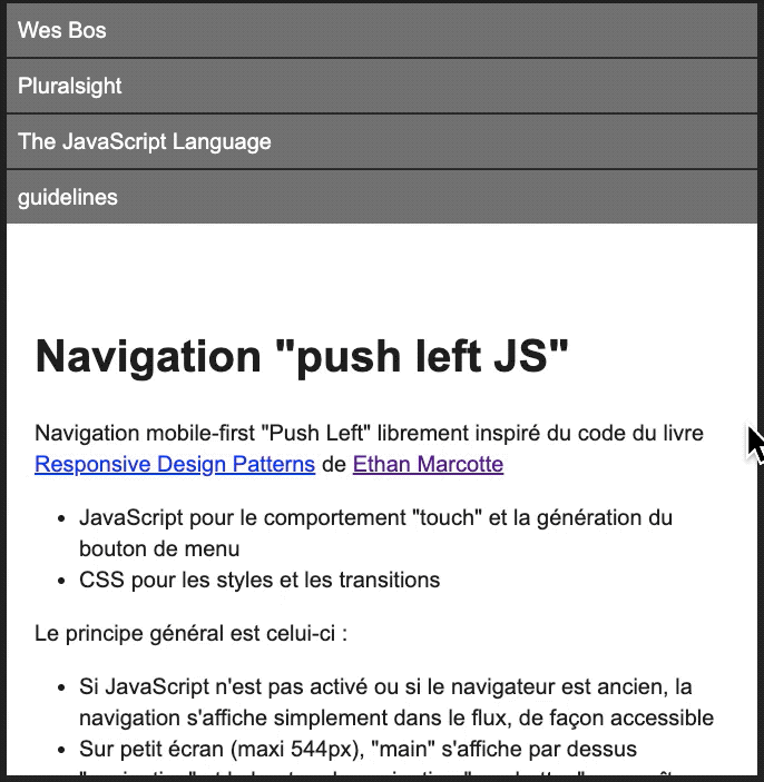 js-tp-burger-menu screenshot 1