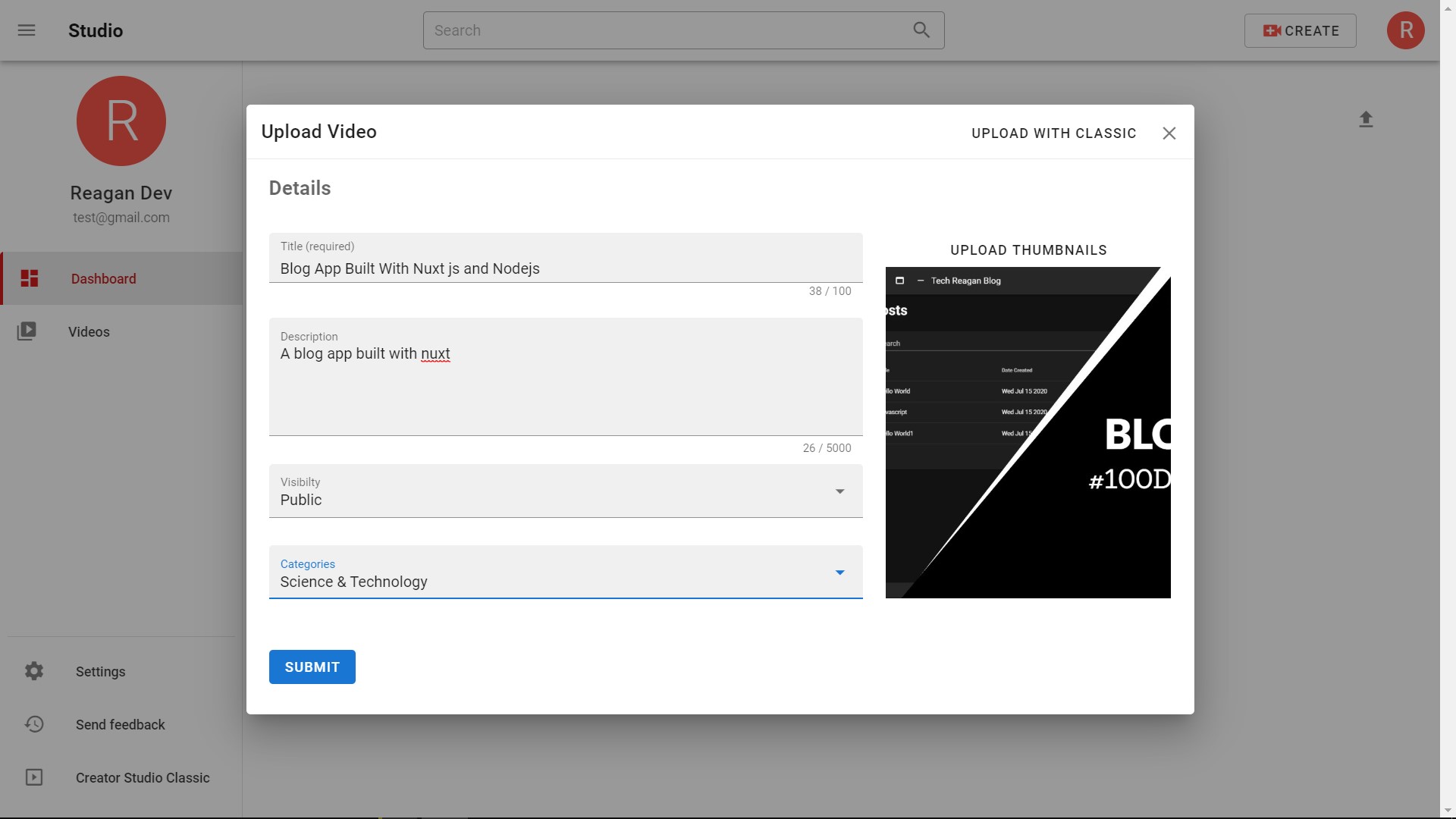 vue-nodejs-youtube-clone screenshot 16