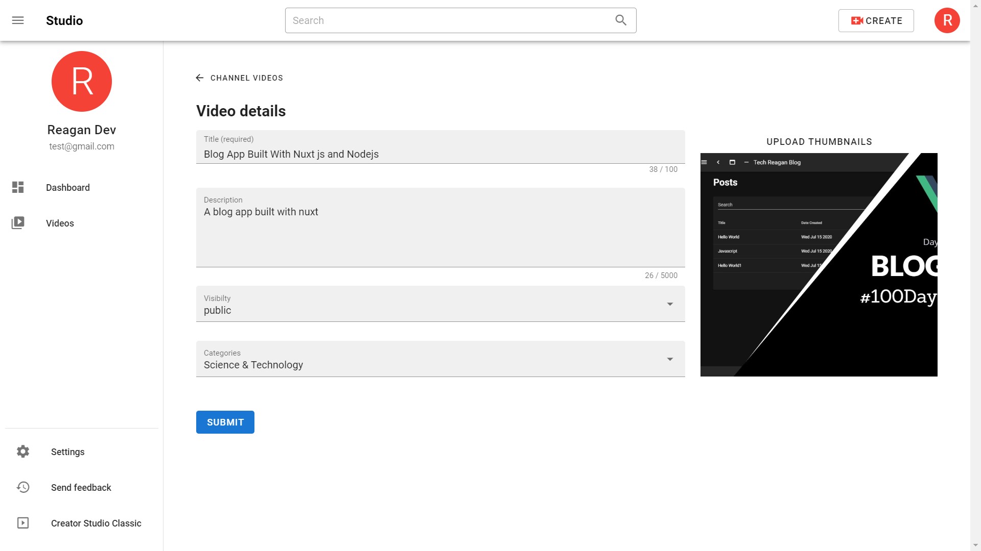 vue-nodejs-youtube-clone screenshot 18