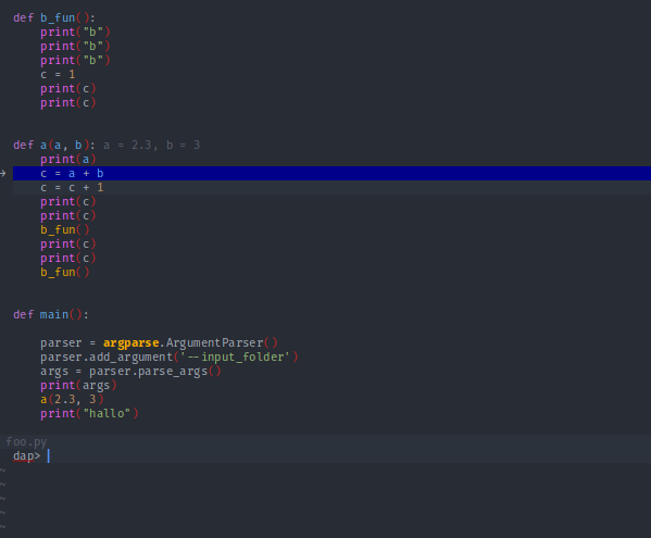 nvim-dap-virtual-text screenshot 2