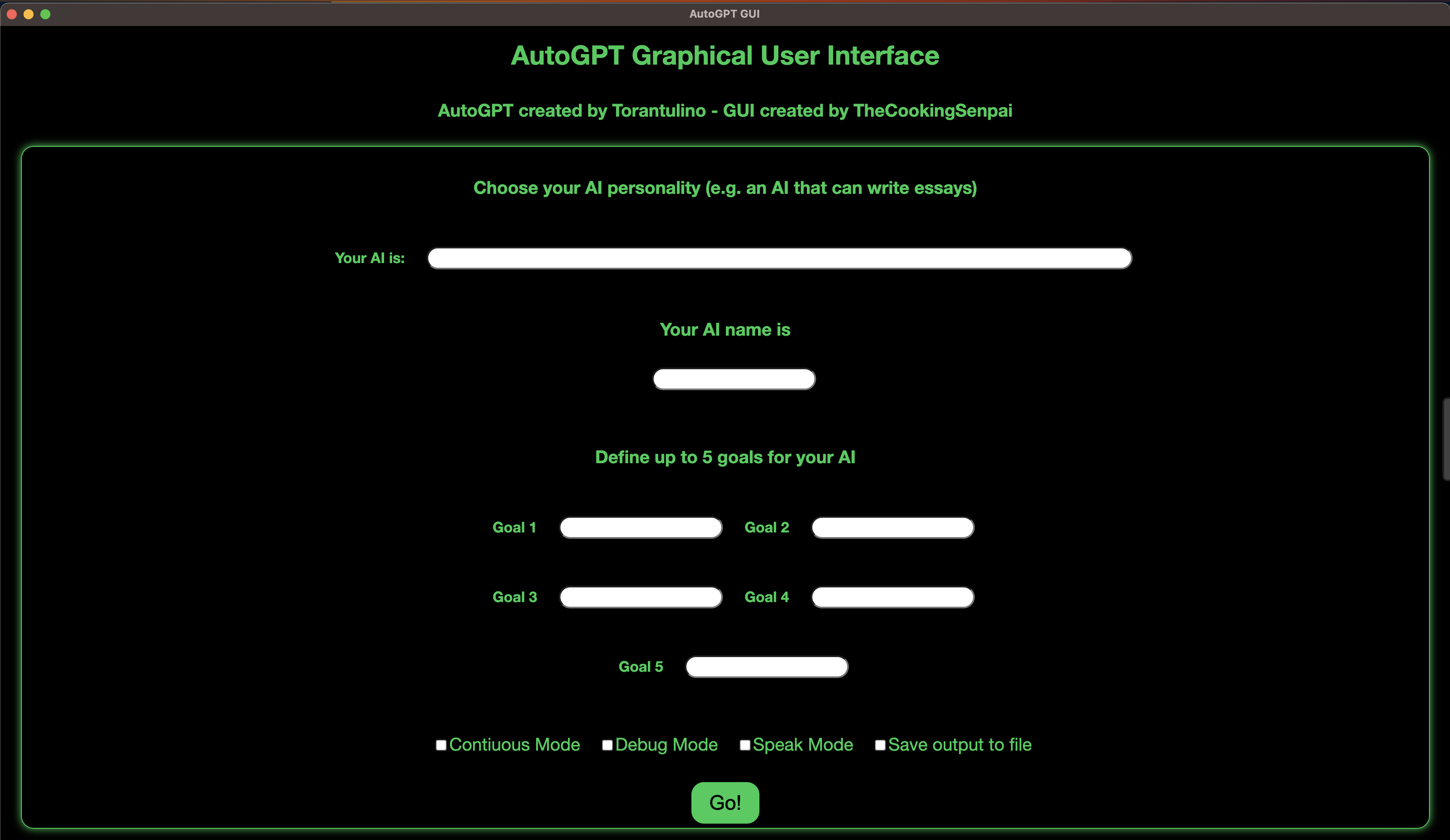 autogpt-gui screenshot 1