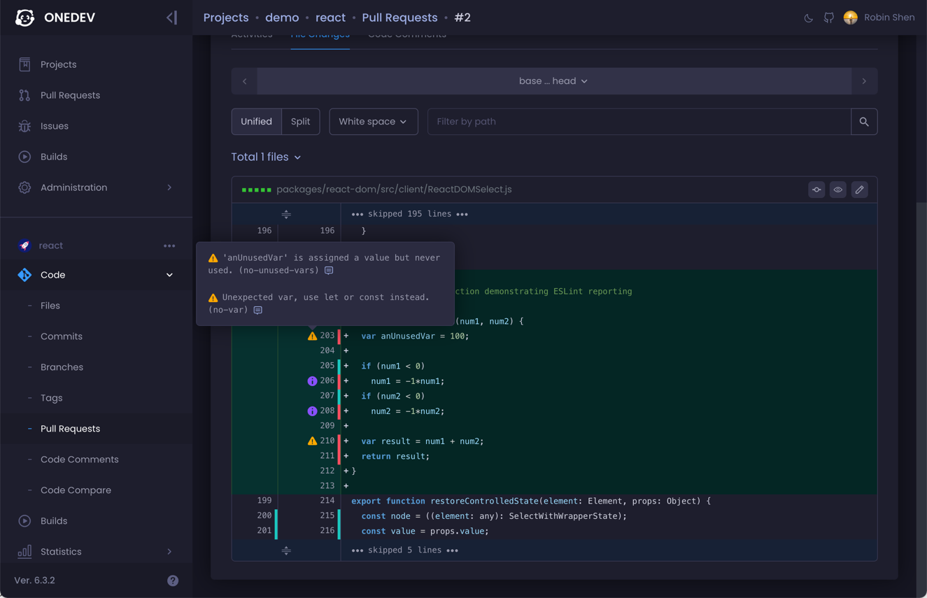 onedev screenshot 3