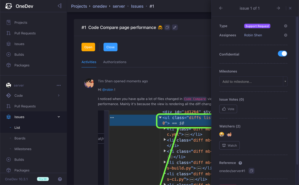 onedev screenshot 8