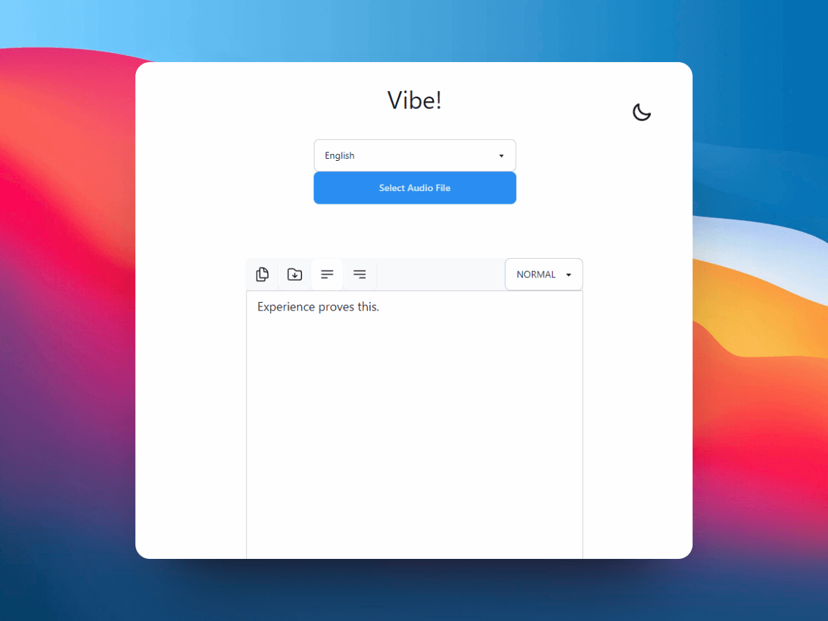 vibe screenshot 1