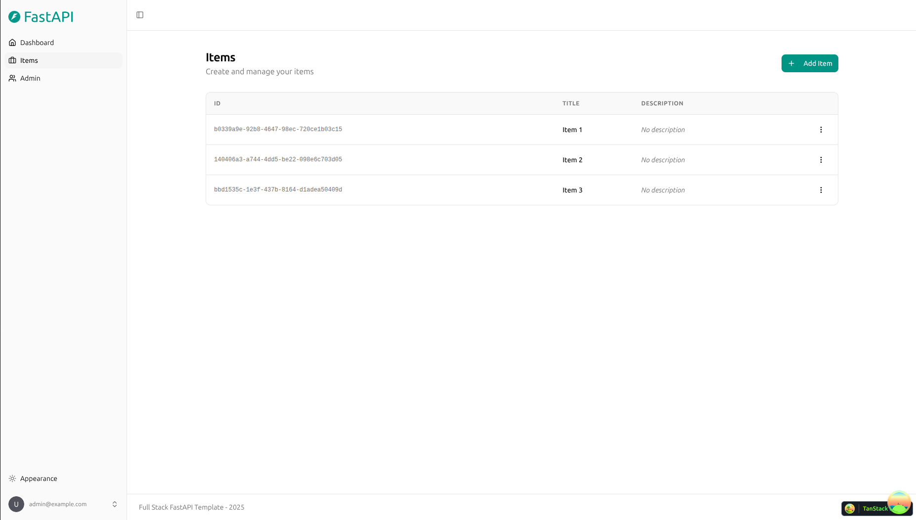 full-stack-fastapi-postgresql screenshot 3