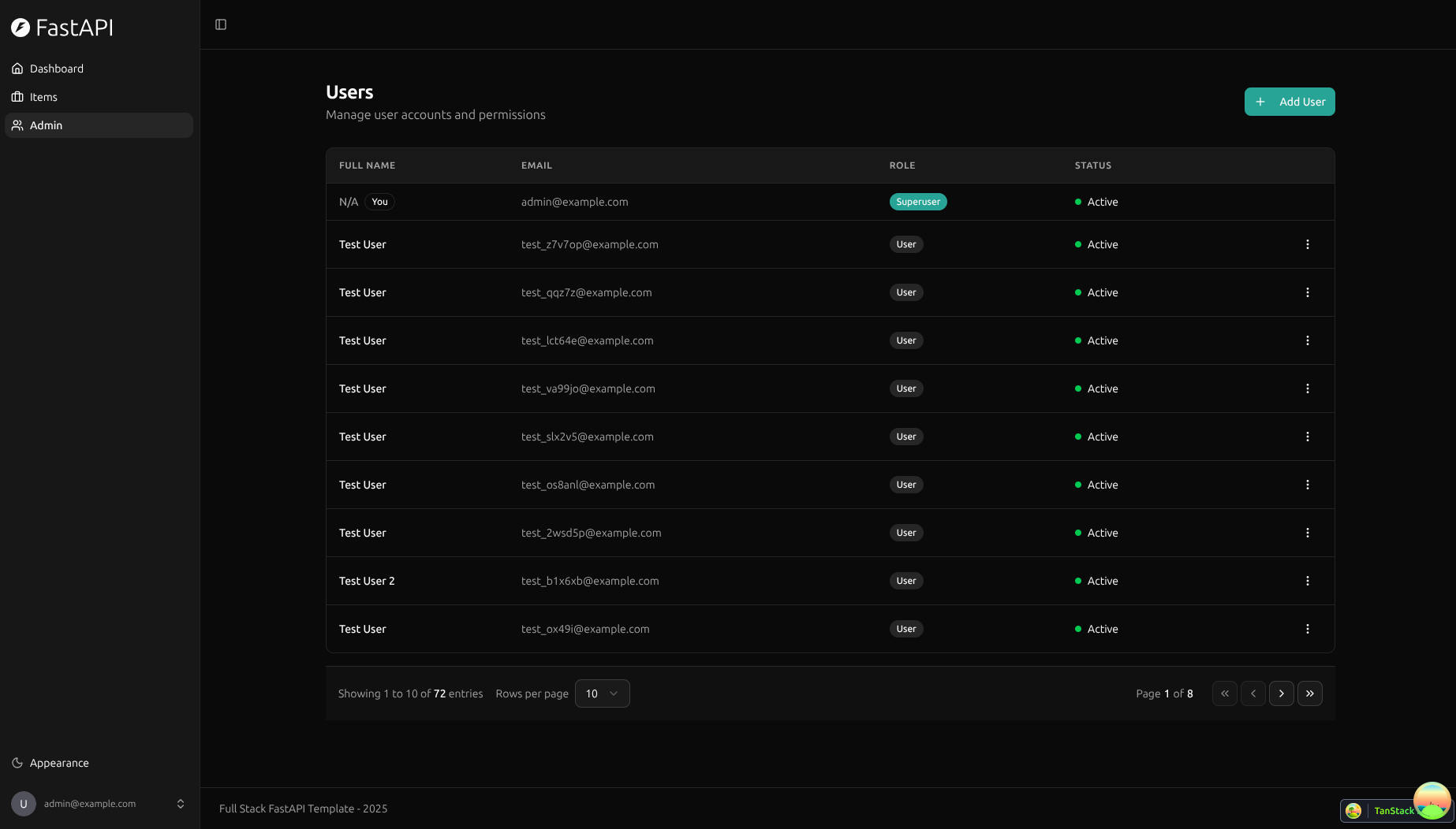 full-stack-fastapi-template screenshot 4