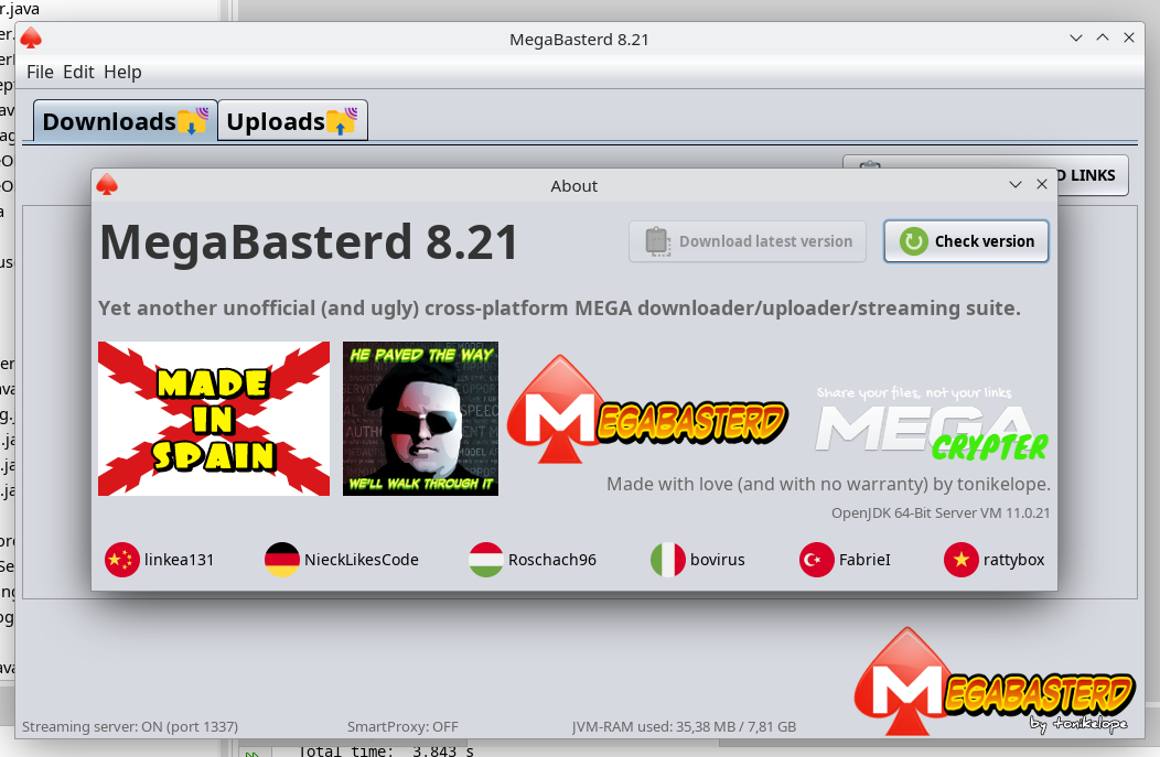 megabasterd screenshot 3