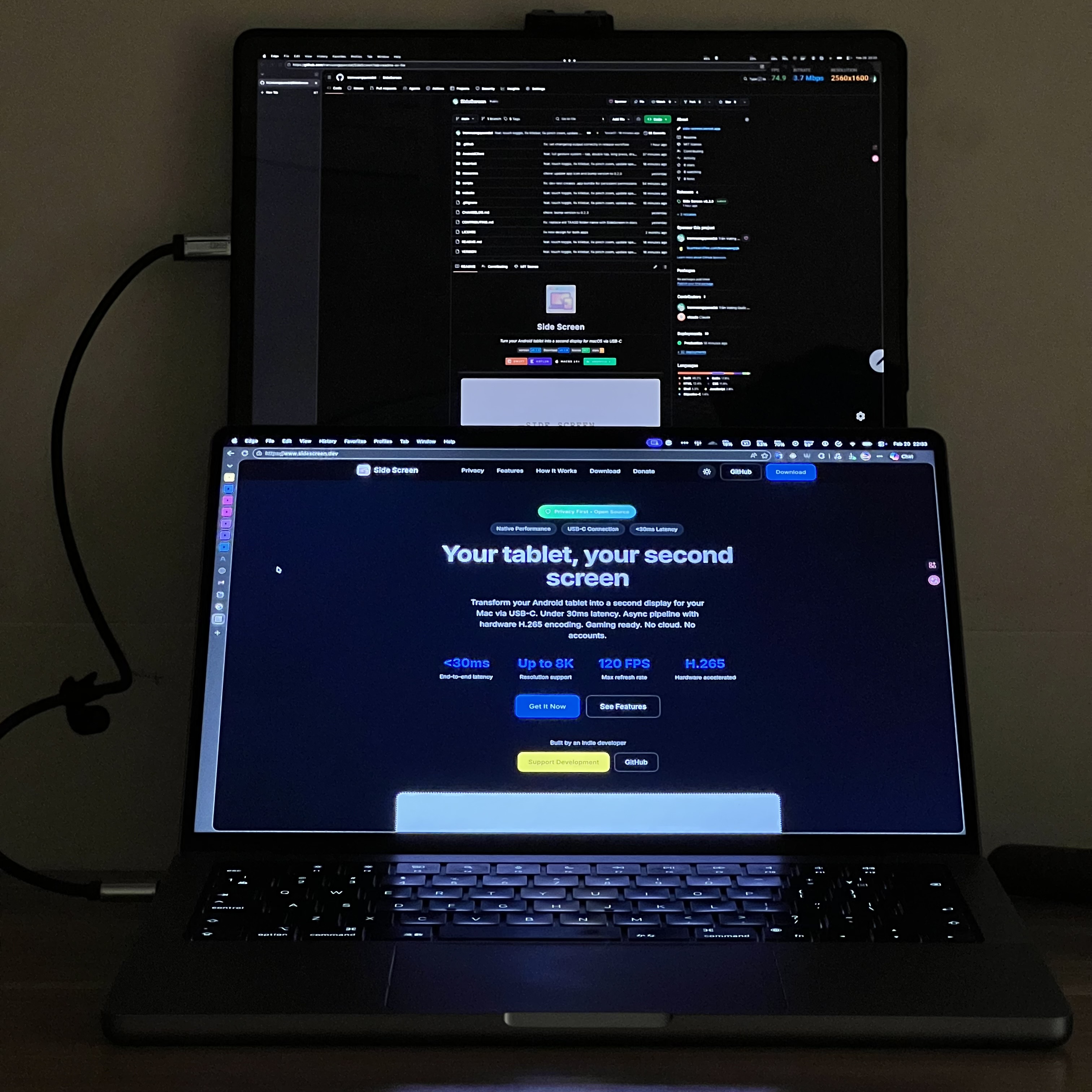 SideScreen screenshot 1