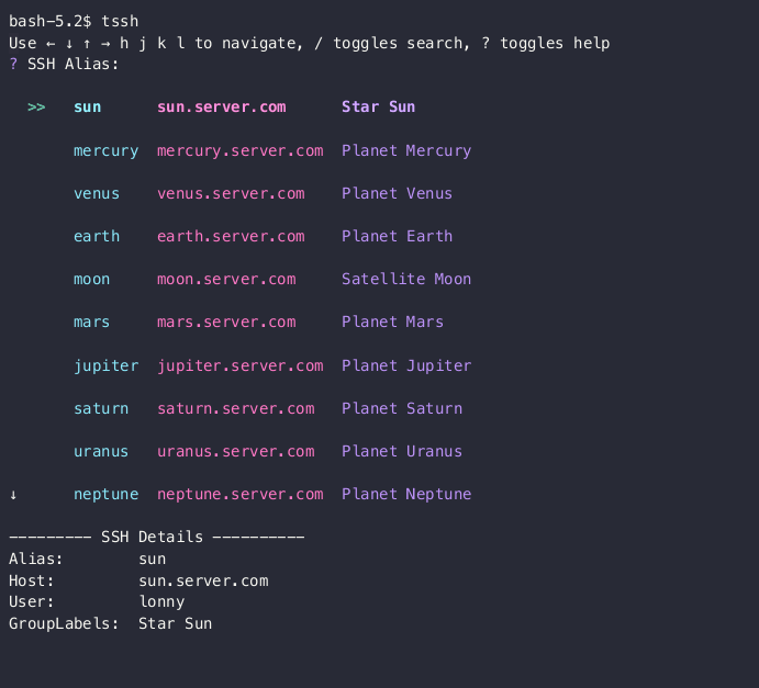 trzsz-ssh screenshot 2