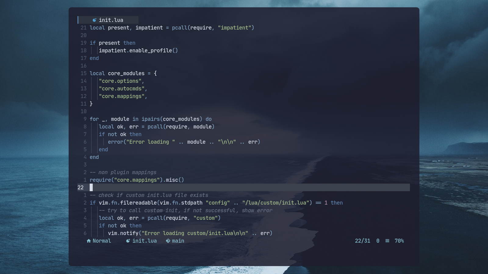 luavim screenshot 2