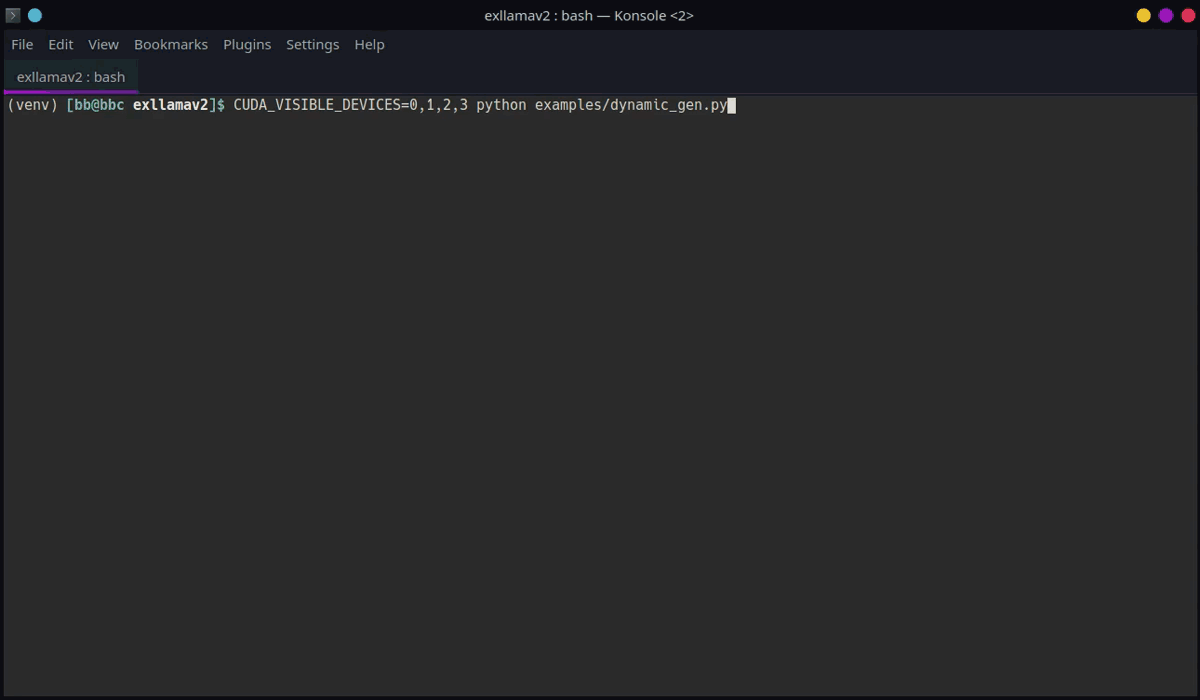 exllamav2 screenshot 1