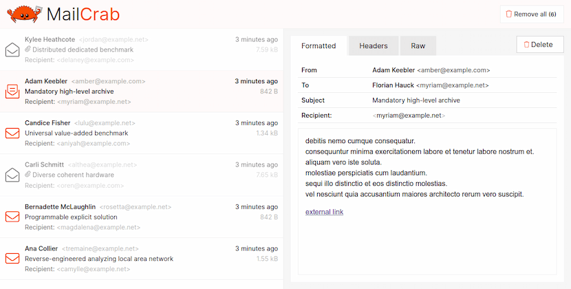 mailcrab screenshot 2