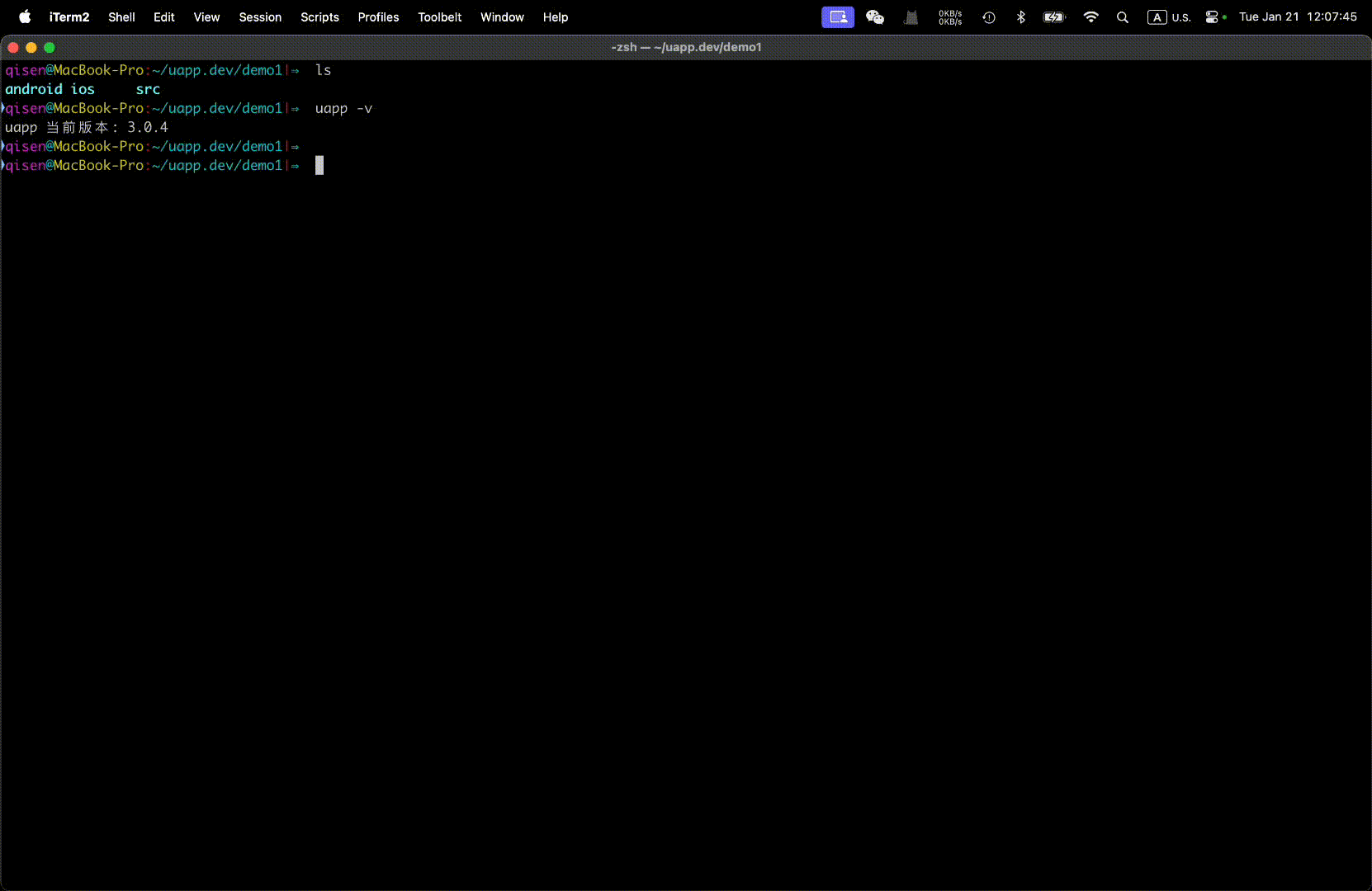 cli screenshot 2
