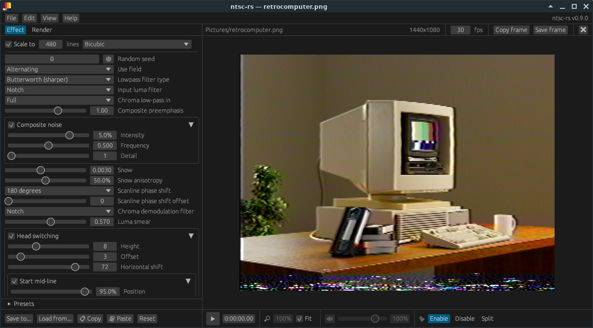 ntsc-rs screenshot 1