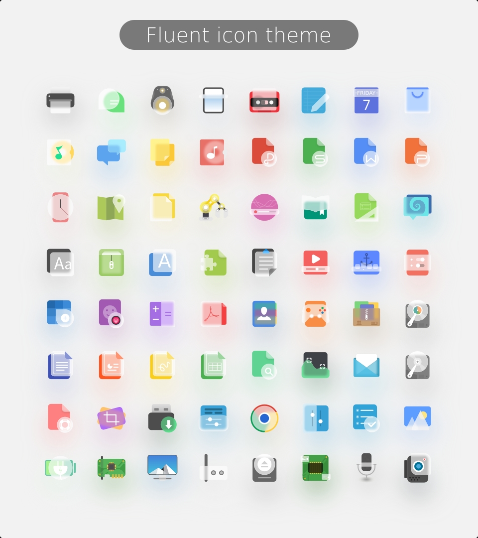 Fluent-icon-theme screenshot 1