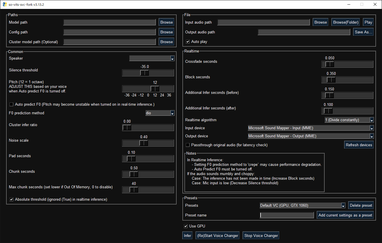 so-vits-svc-fork screenshot 1