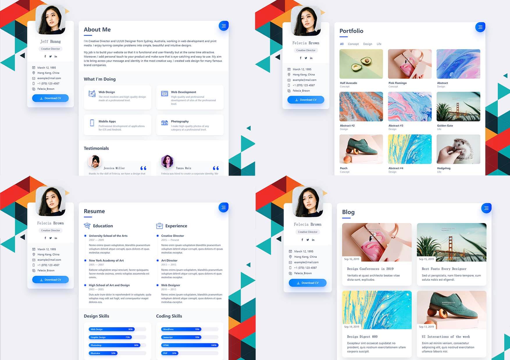 Resume-vCard-Collection screenshot 1