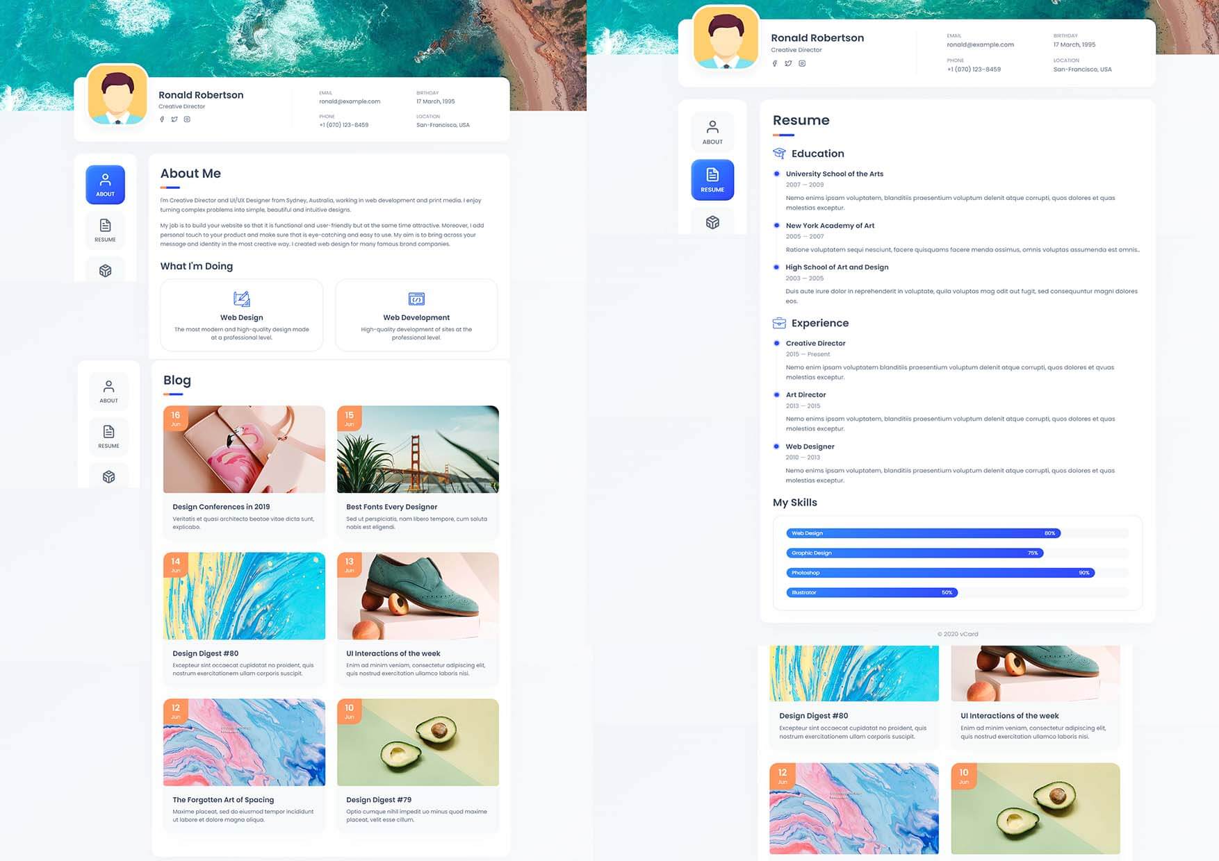 Resume-vCard-Collection screenshot 2