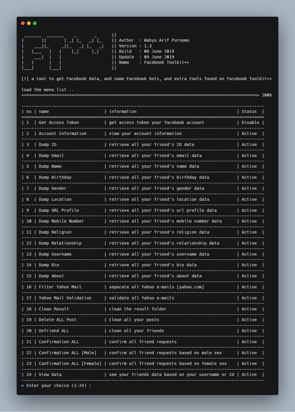 FacebookToolkit screenshot 1