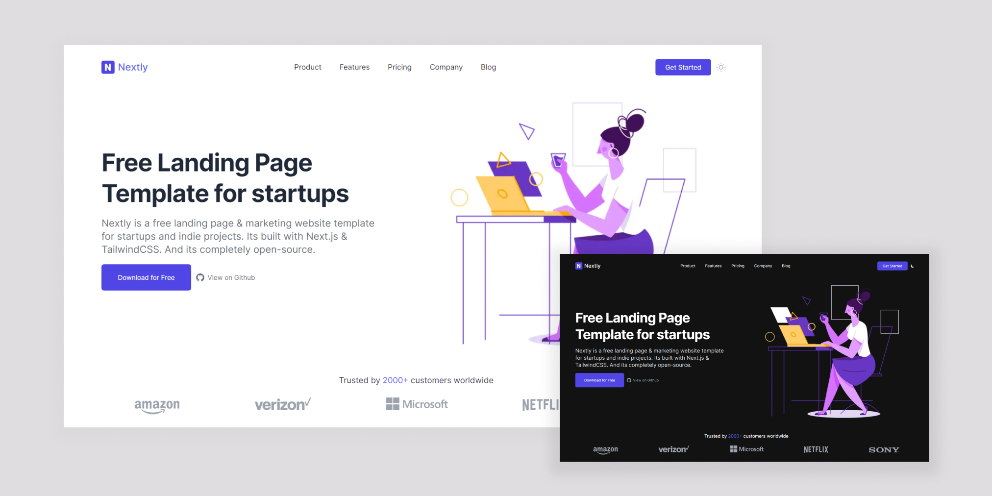 nextly-template screenshot 2