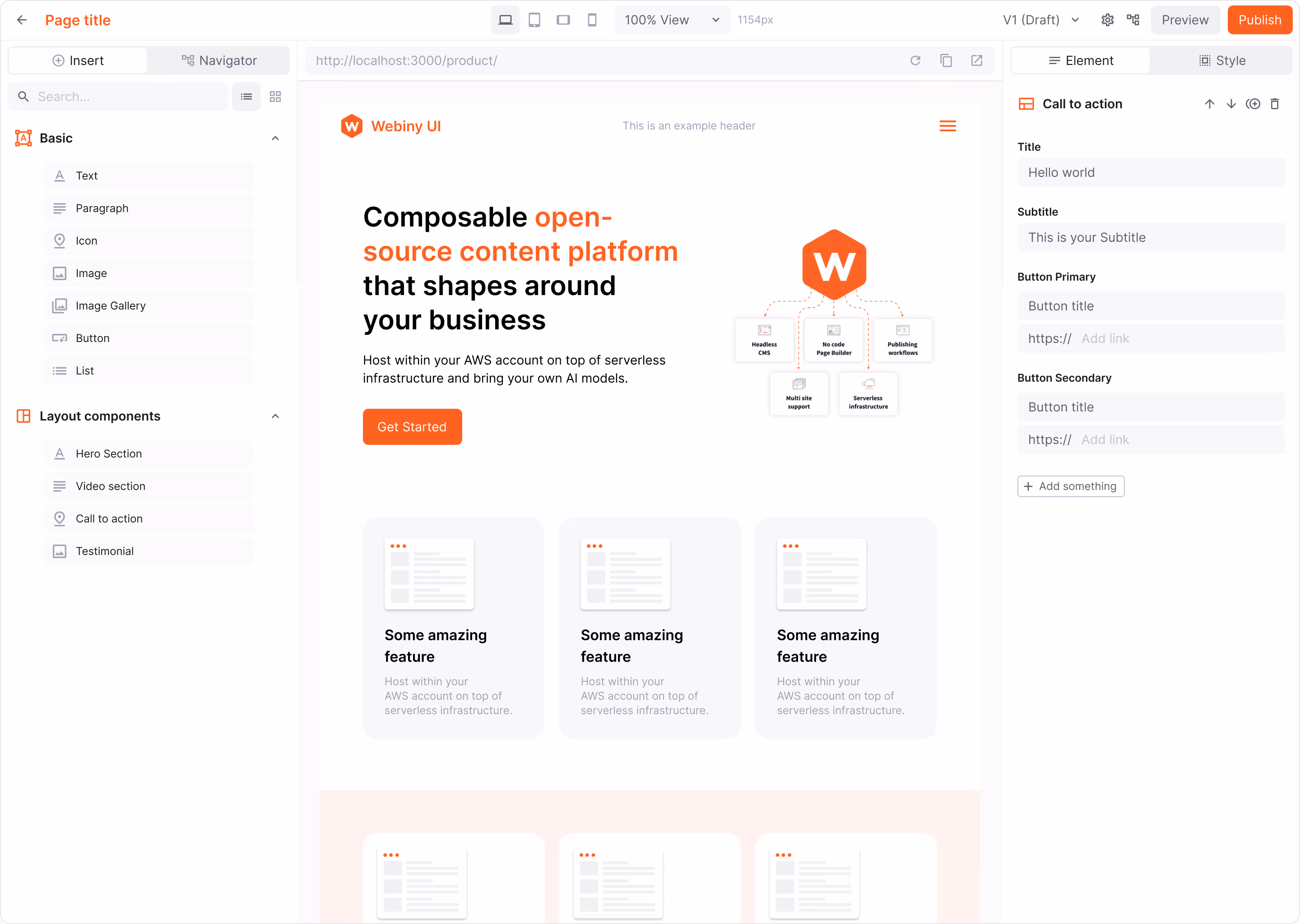 webiny-js screenshot 2