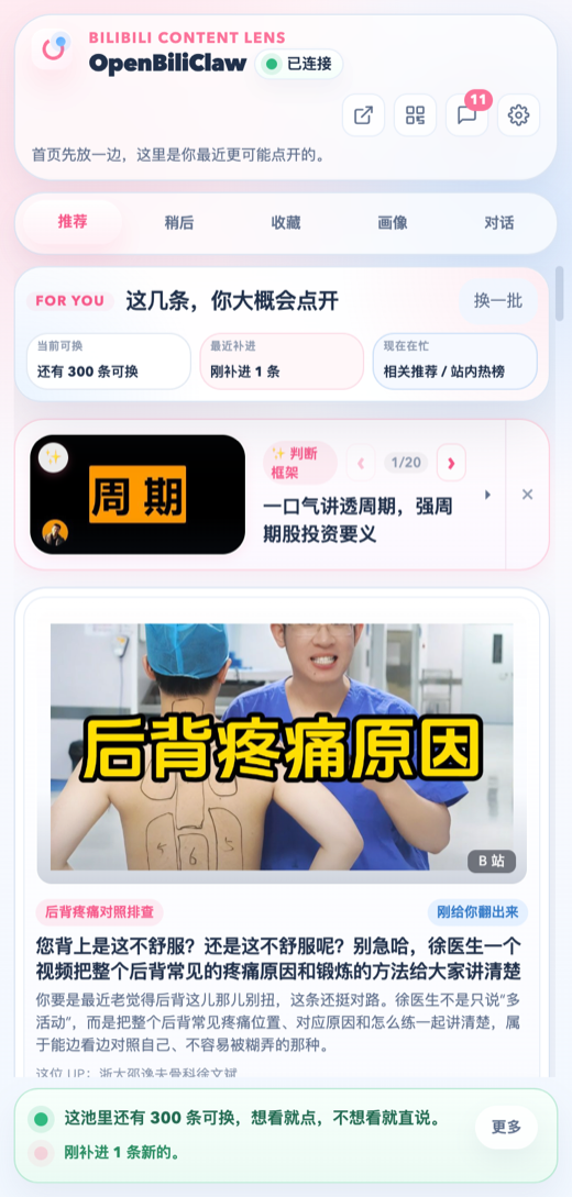 OpenBiliClaw screenshot 4