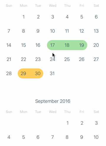 react-native-calendars screenshot 8