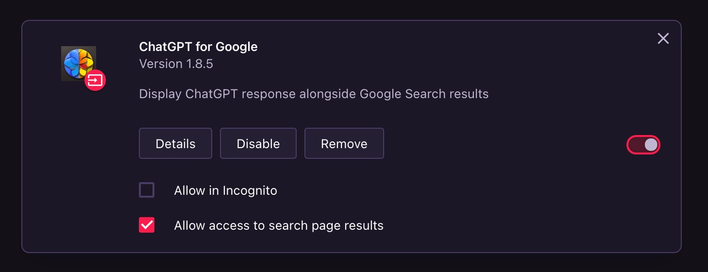 chat-gpt-google-extension screenshot 3
