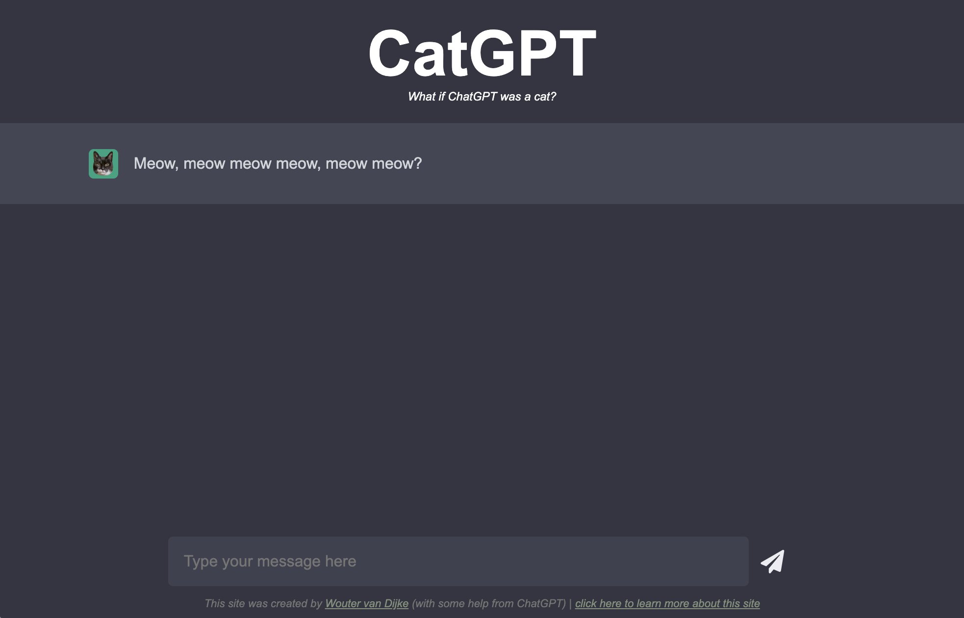 CatGPT screenshot 1