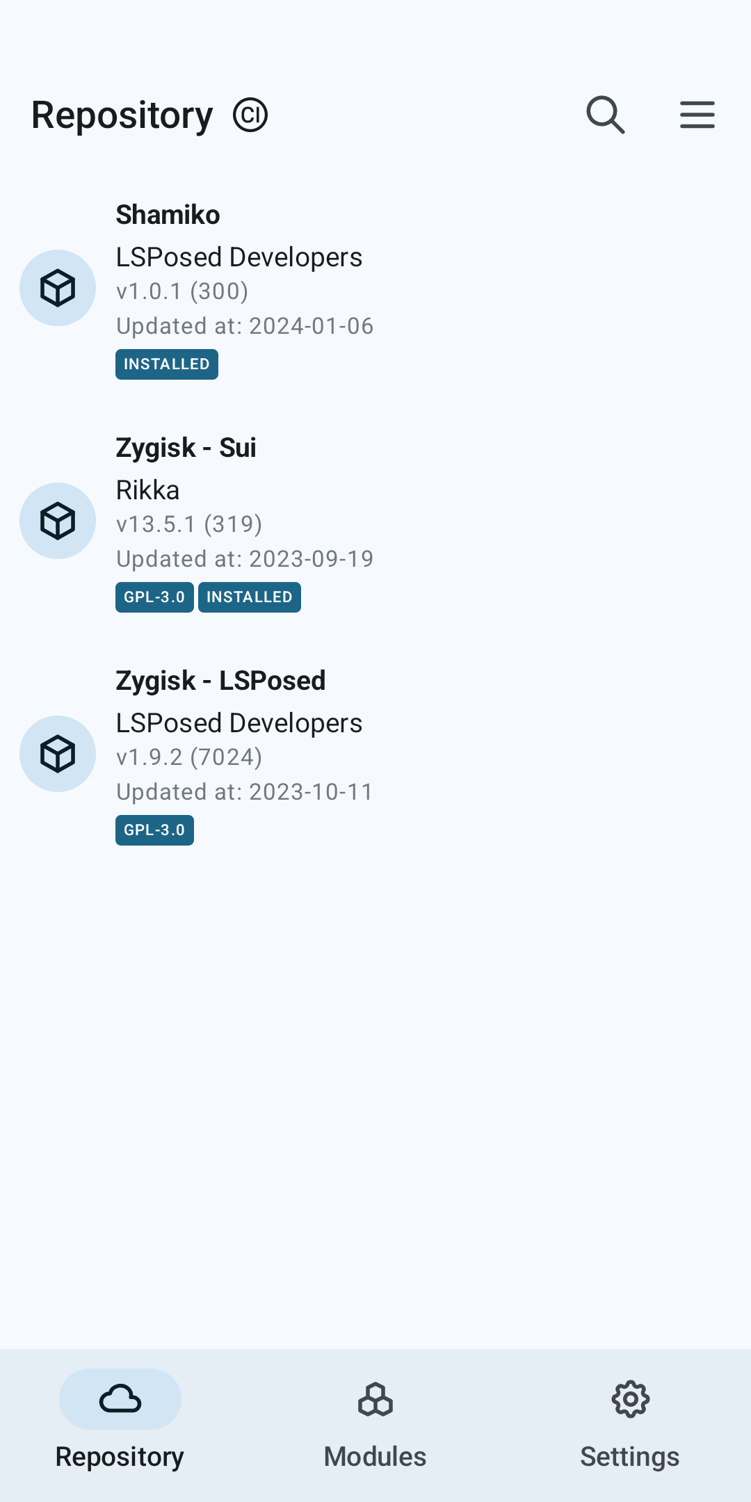 MRepo screenshot 1