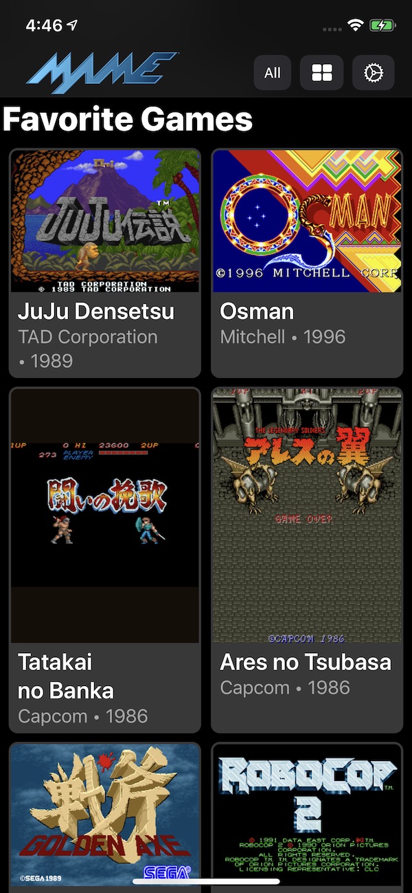 MAME4iOS screenshot 1