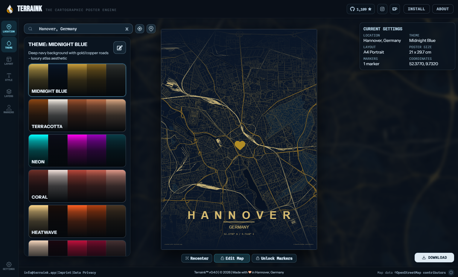 terraink screenshot 2