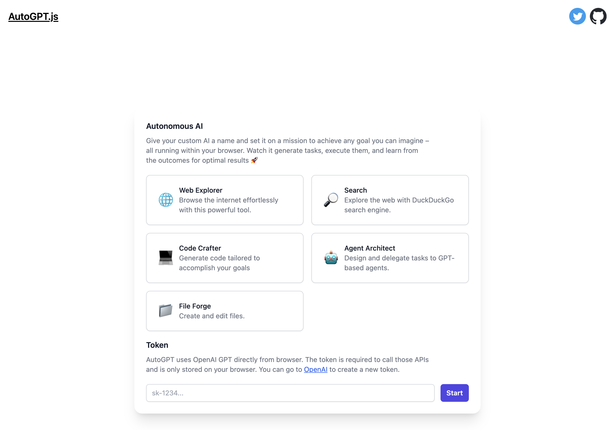 AutoGPT.js screenshot 1