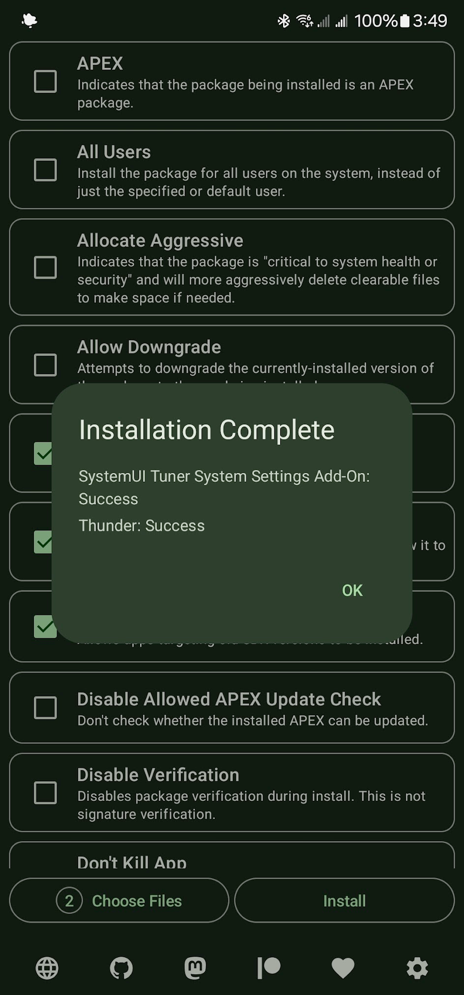 InstallWithOptions screenshot 5