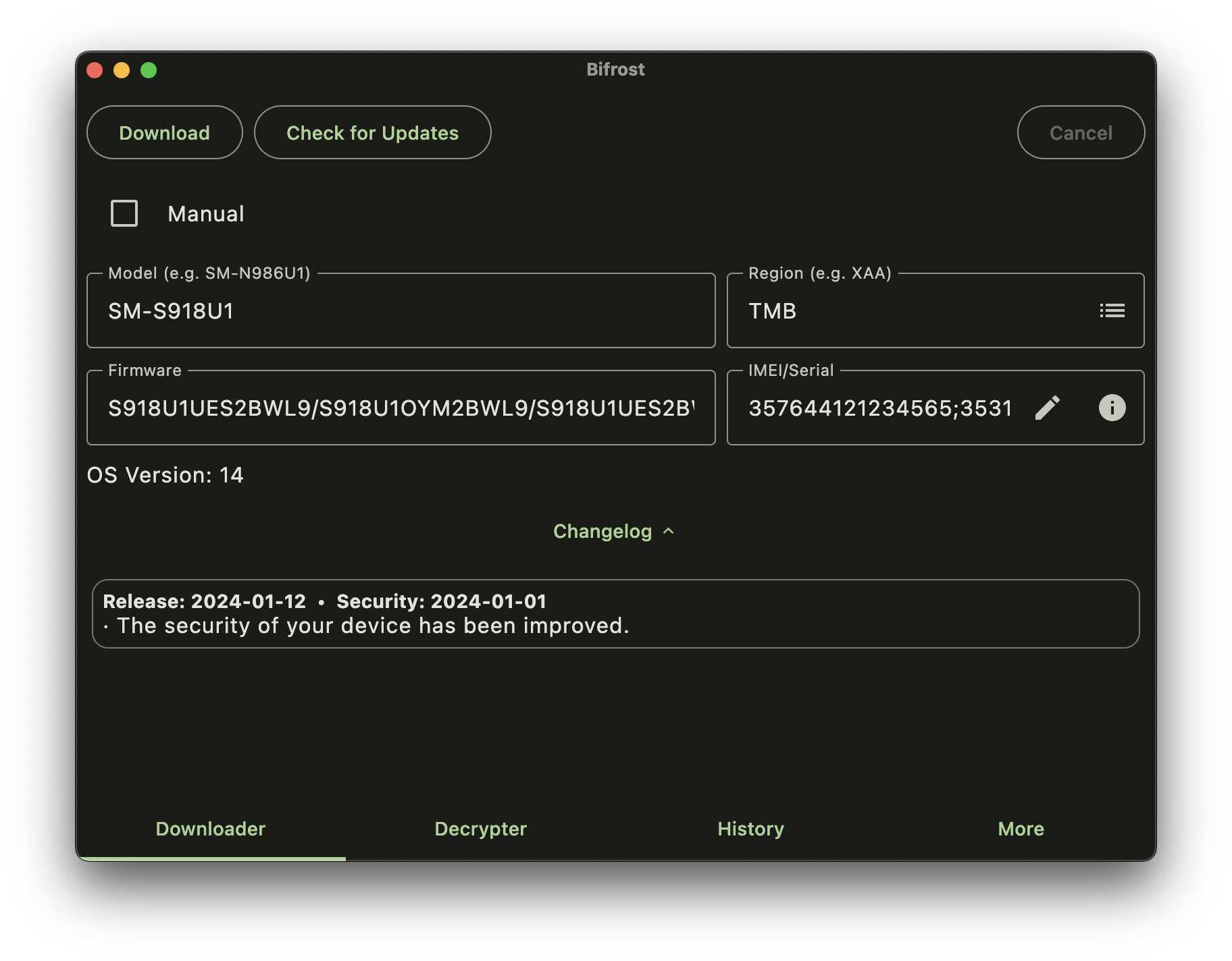 SamloaderKotlin screenshot 1