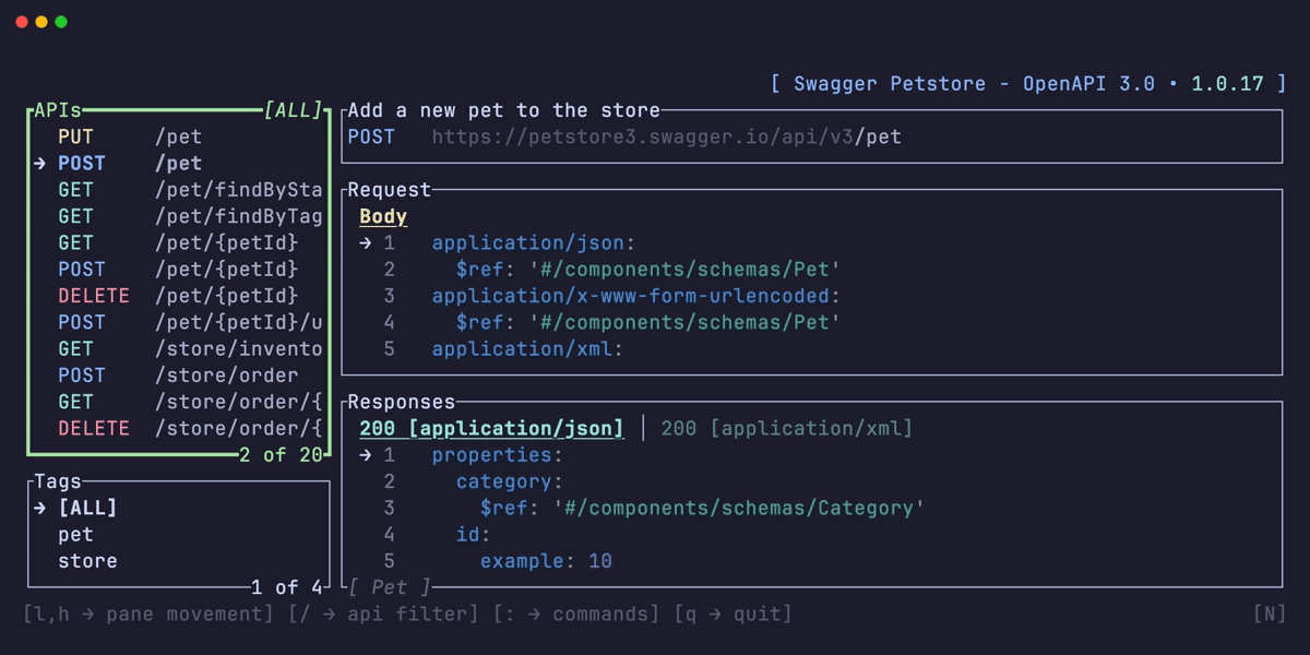 openapi-tui screenshot 6