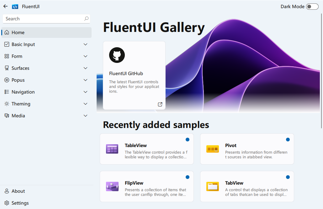 FluentUI screenshot 1