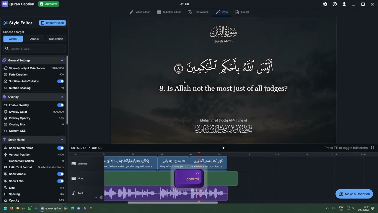 QuranCaption screenshot 1